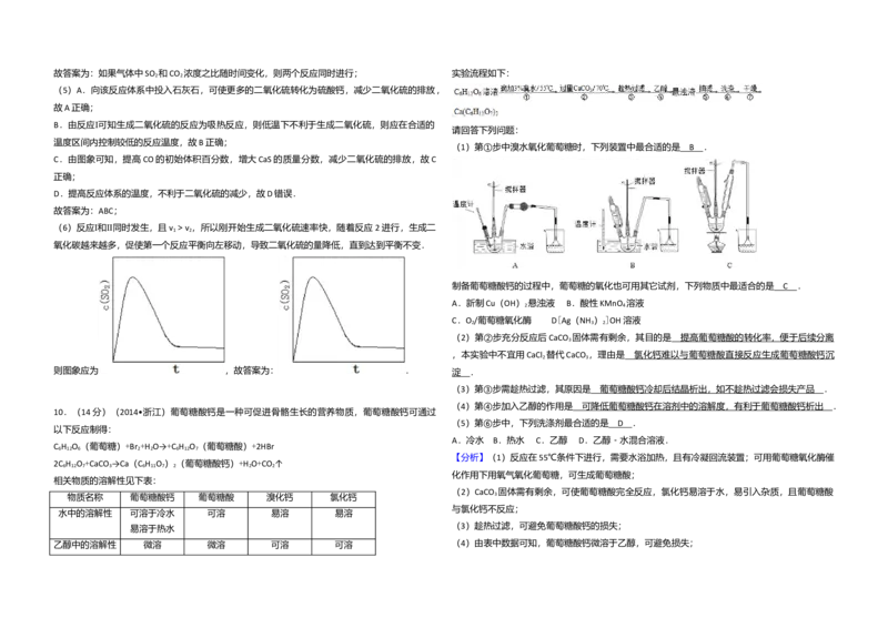 2014年浙江省高考化学（解析版）_全国卷+地方卷_5.化学_1.化学高考真题试卷_2008-2020年_地方卷_浙江高考化学2008-2021_A3word版