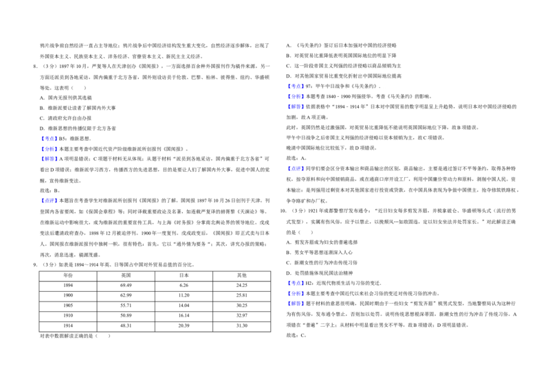 2016年江苏省高考历史试卷解析版_全国卷+地方卷_7.历史_1.历史高考真题试卷_2008-2020年_地方卷_江苏高考历史08-20_A3word版