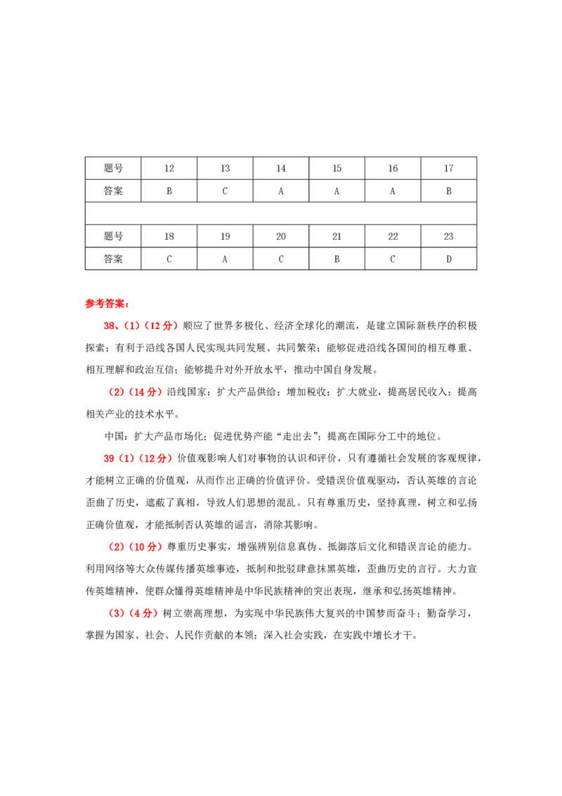 2016年高考真题政治（山东卷）（解析版）_全国卷+地方卷_9.政治_1.政治高考真题试卷_2008-2020年_地方卷_山东高考政治08-21_山东高考政治_A4版_PDF版