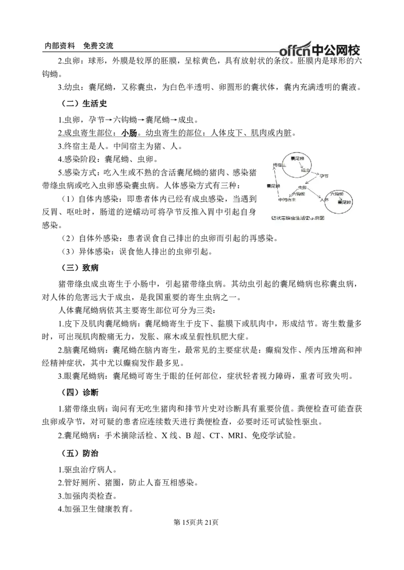 11-专项讲解班-《人体寄生虫学》-学员版_26事业职测+综合_闲鱼2026事业单位职测+综合_2.综应或写作等_00ABCDE类综应笔记_05综应e类笔记_2.医学基础讲义题目
