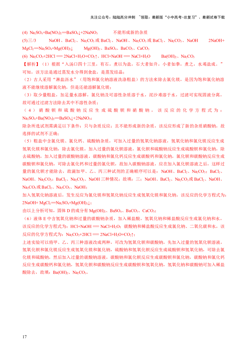 专题08盐化肥（讲义）-2024年中考化学一轮复习讲练测（全国通用）（解析版）_02中考总复习（2026版更新中）_05-化学-中考总复习_2024年中考复习资料_一轮复习资料