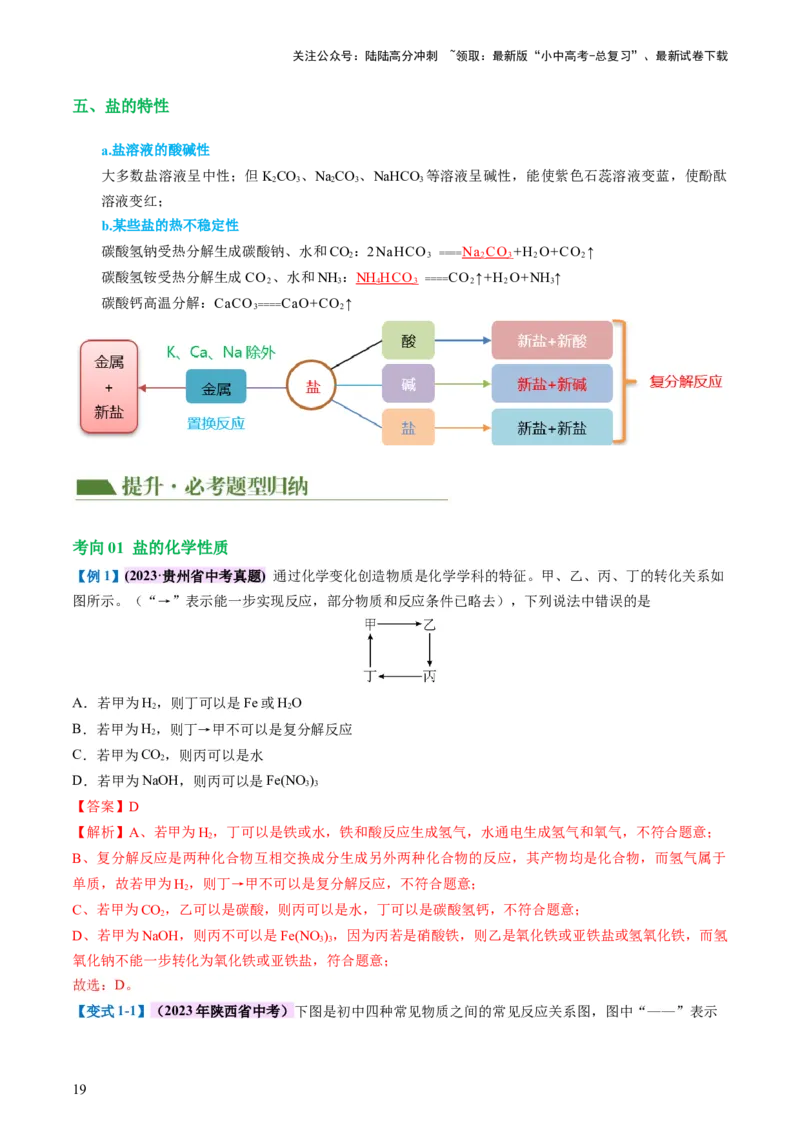 专题08盐化肥（讲义）-2024年中考化学一轮复习讲练测（全国通用）（解析版）_02中考总复习（2026版更新中）_05-化学-中考总复习_2024年中考复习资料_一轮复习资料