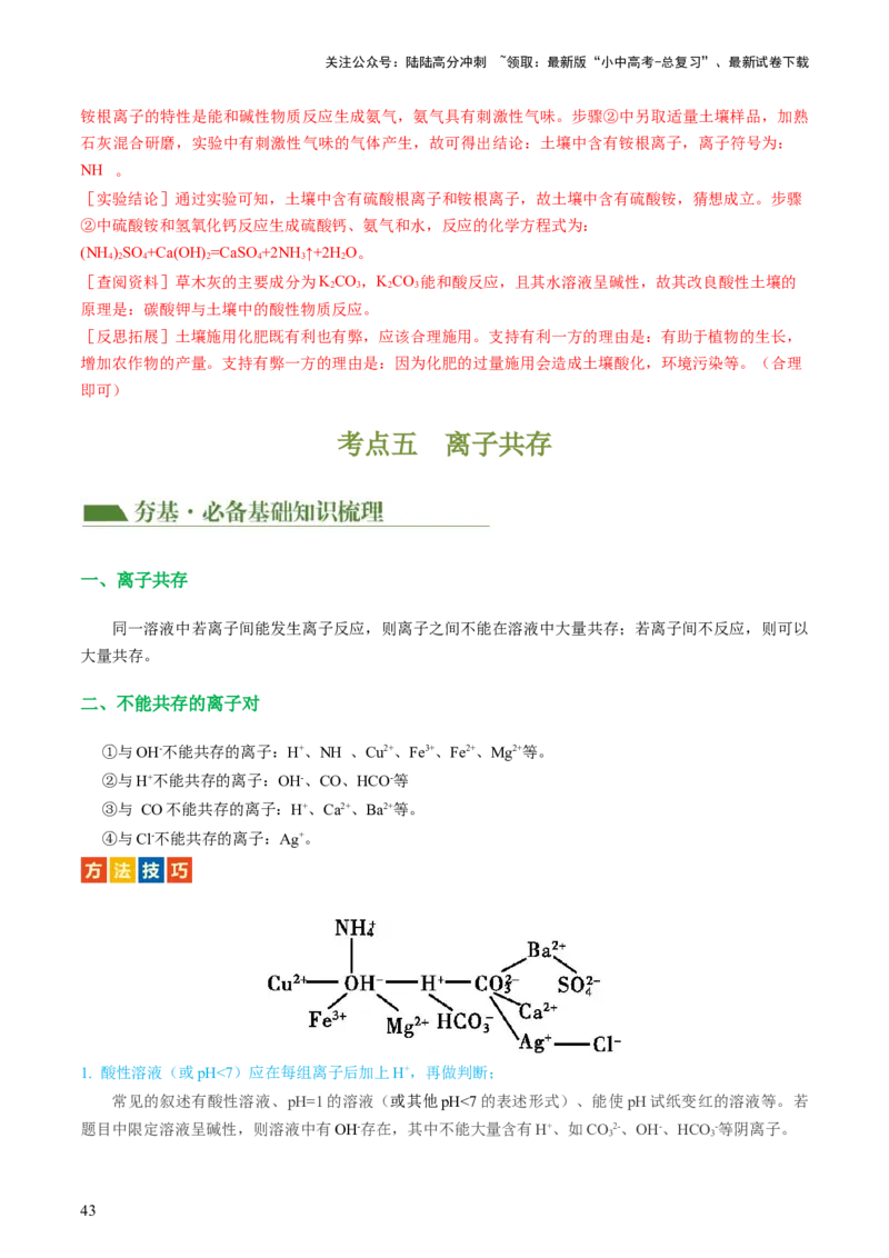 专题08盐化肥（讲义）-2024年中考化学一轮复习讲练测（全国通用）（解析版）_02中考总复习（2026版更新中）_05-化学-中考总复习_2024年中考复习资料_一轮复习资料