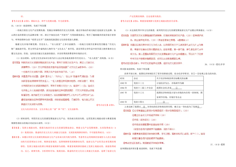 2012年海南高考政治试卷及答案卷_全国卷+地方卷_9.政治_1.政治高考真题试卷_2008-2020年_地方卷_海南高考政治08-20_A3word版_PDF版（赠送）