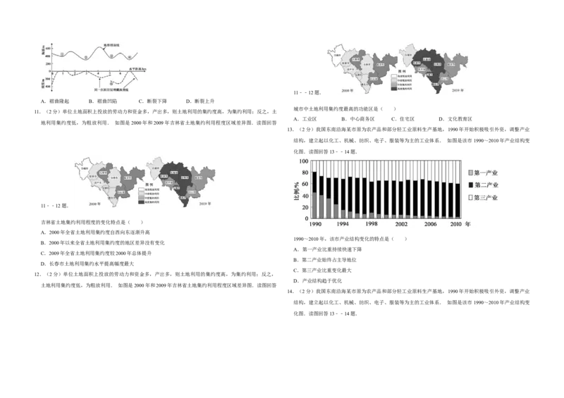 2012年江苏省高考地理试卷_全国卷+地方卷_8.地理_1.地理高考真题试卷_2008-2020年_地方卷_江苏高考地理08-21_A3word版