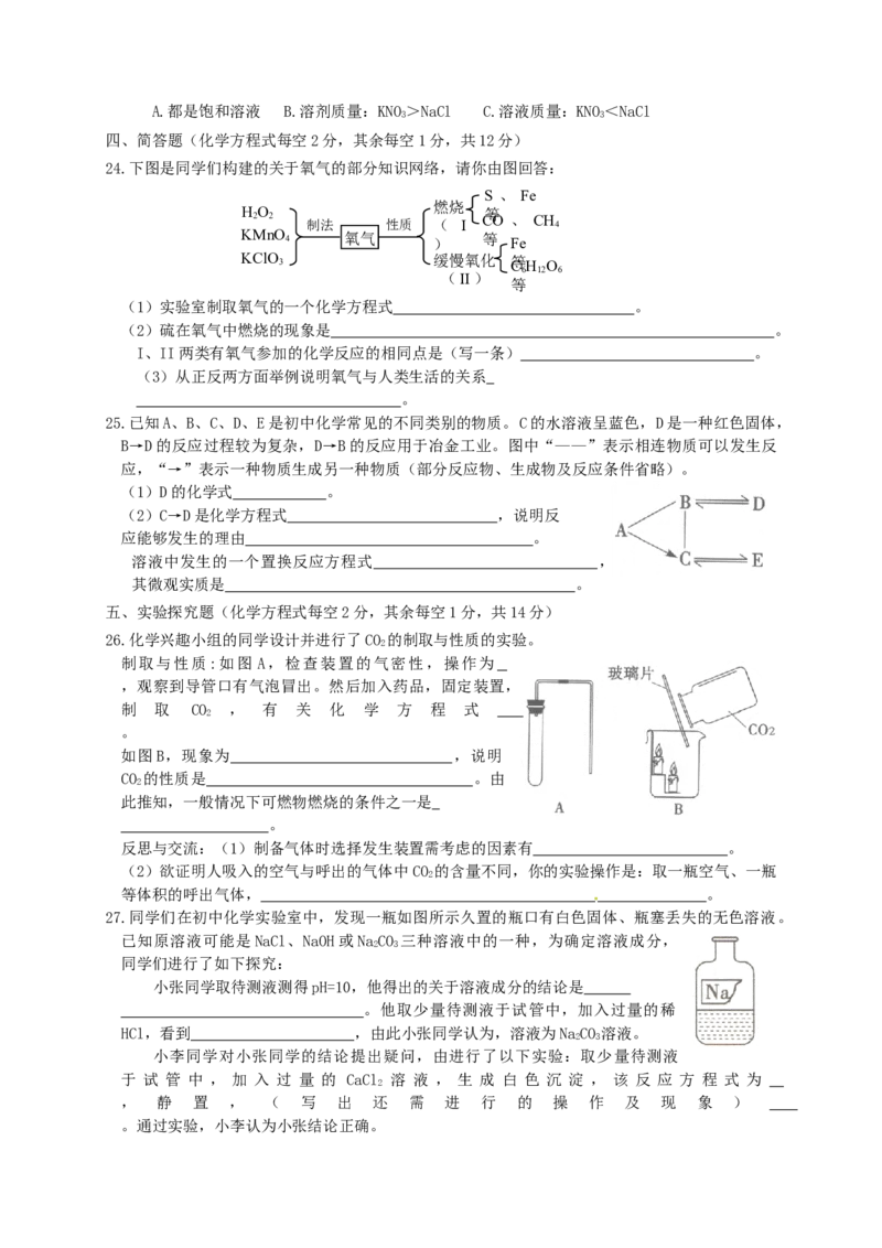 2014年山西省中考化学真题及答案_❤山西历年中考真题_5.山西中考化学2008-2025