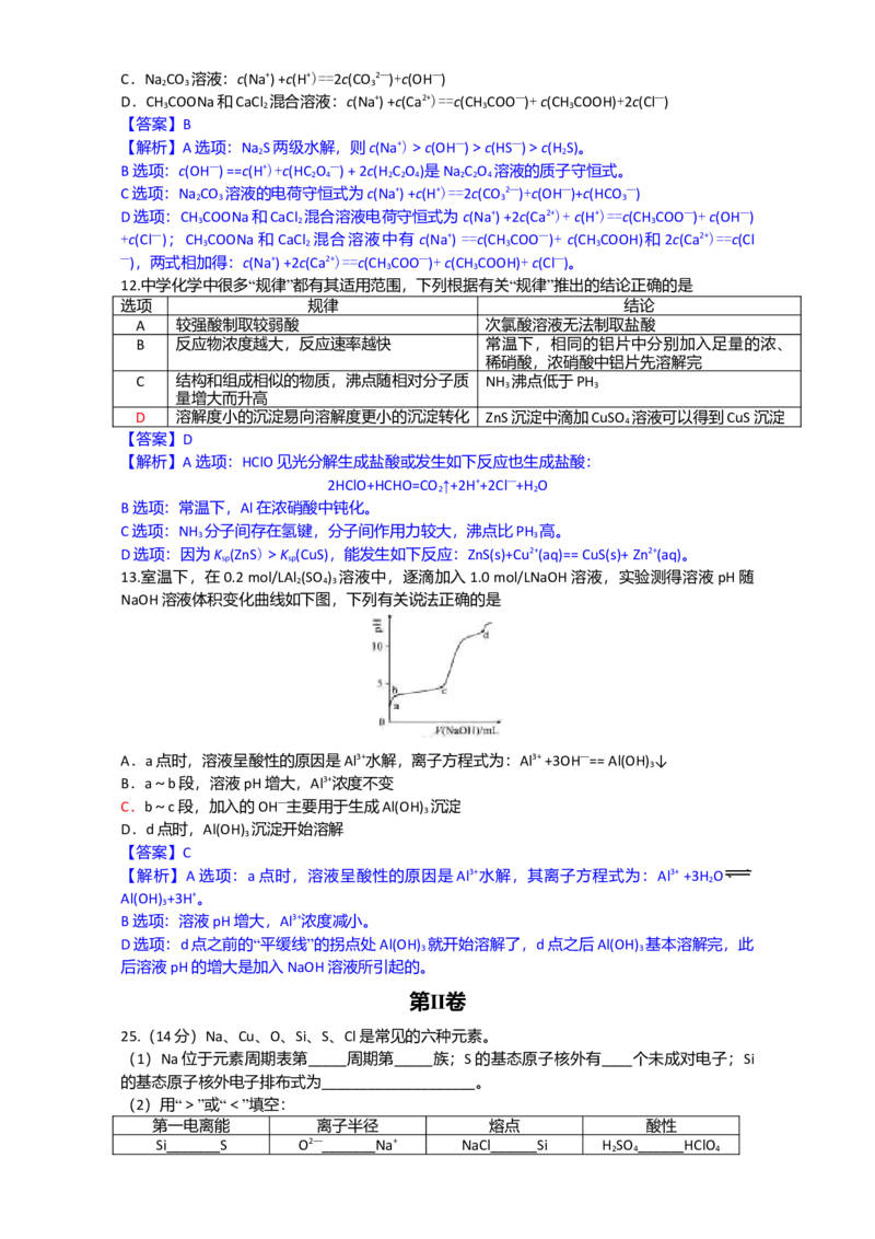 2014年安徽高考化学试卷及答案word_全国卷+地方卷_5.化学_1.化学高考真题试卷_2008-2020年_地方卷_安徽高考化学2008-2020