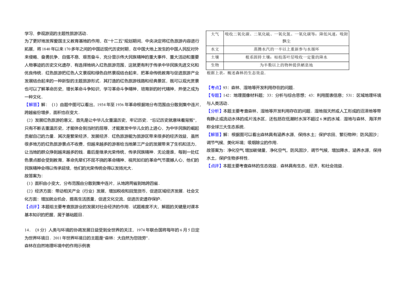 2011年北京市高考地理试卷（解析版）_全国卷+地方卷_8.地理_1.地理高考真题试卷_2008-2020年_地方卷_北京高考地理08-21_A3word版