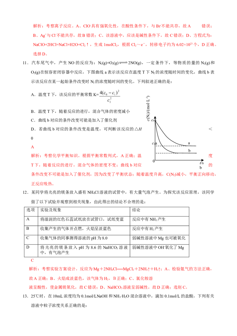 2015年安徽高考化学试卷及答案word_全国卷+地方卷_5.化学_1.化学高考真题试卷_2008-2020年_地方卷_安徽高考化学2008-2020