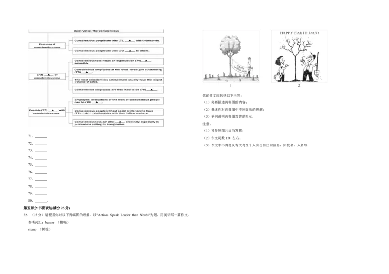 2013年江苏省高考英语试卷_全国卷+地方卷_3.英语_1.英语高考真题试卷_2008-2020年_地方卷_江苏高考英语（题08-21，听力17-21）_A3word版