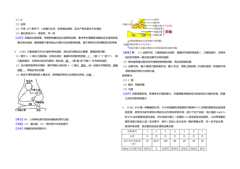 2016年全国统一高考生物试卷（新课标Ⅱ）（解析版）_全国卷+地方卷_6.生物_1.生物高考真题试卷_2008-2020年_全国卷_全国统一高考生物（新课标ⅱ）08-21_A3word版