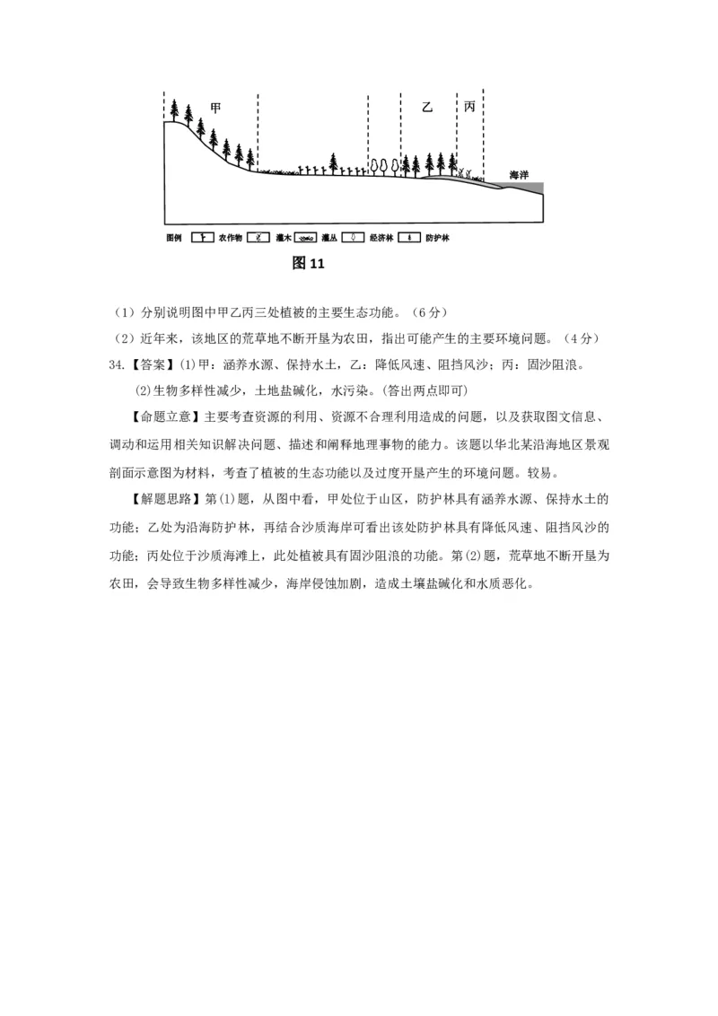 2013年高考真题地理（山东卷）（解析版）_全国卷+地方卷_8.地理_1.地理高考真题试卷_2008-2020年_地方卷_山东高考地理08-21_山东高考地理_A4版