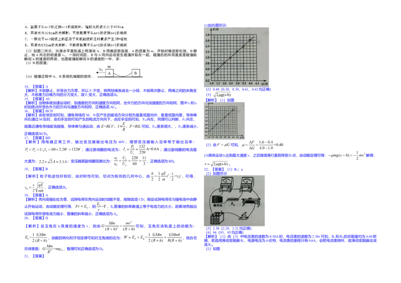 2014年高考真题物理（山东卷）（解析版）_全国卷+地方卷_4.物理_1.物理高考真题试卷_2008-2020年_地方卷_山东高考物理08-21_山东高考物理_A3版