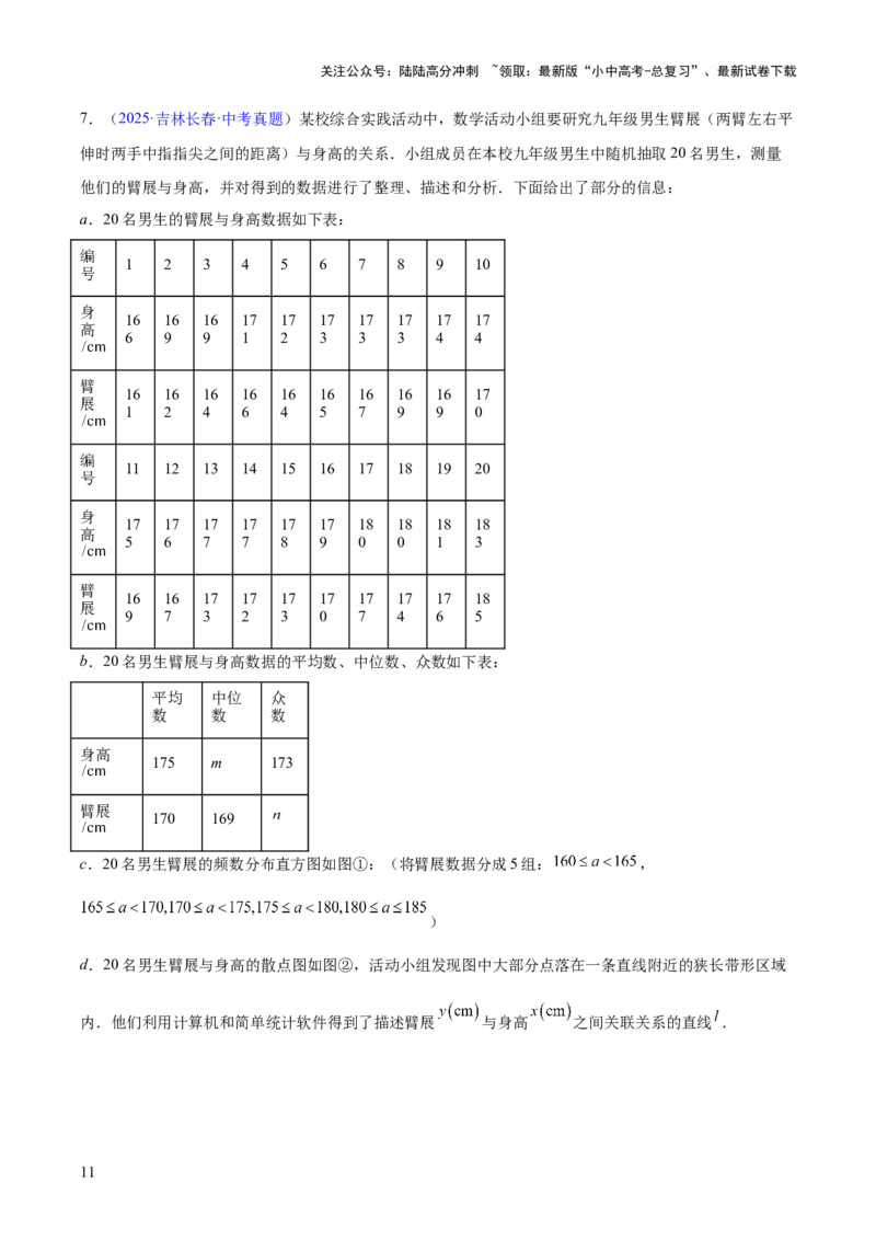 专题09一次函数（全国通用）（原卷版）_02中考总复习（2026版更新中）_02-数学-中考总复习_2026年中考复习（更新中）_好题汇编三年（2023-2025）中考数学真题分类汇编（全国通用）
