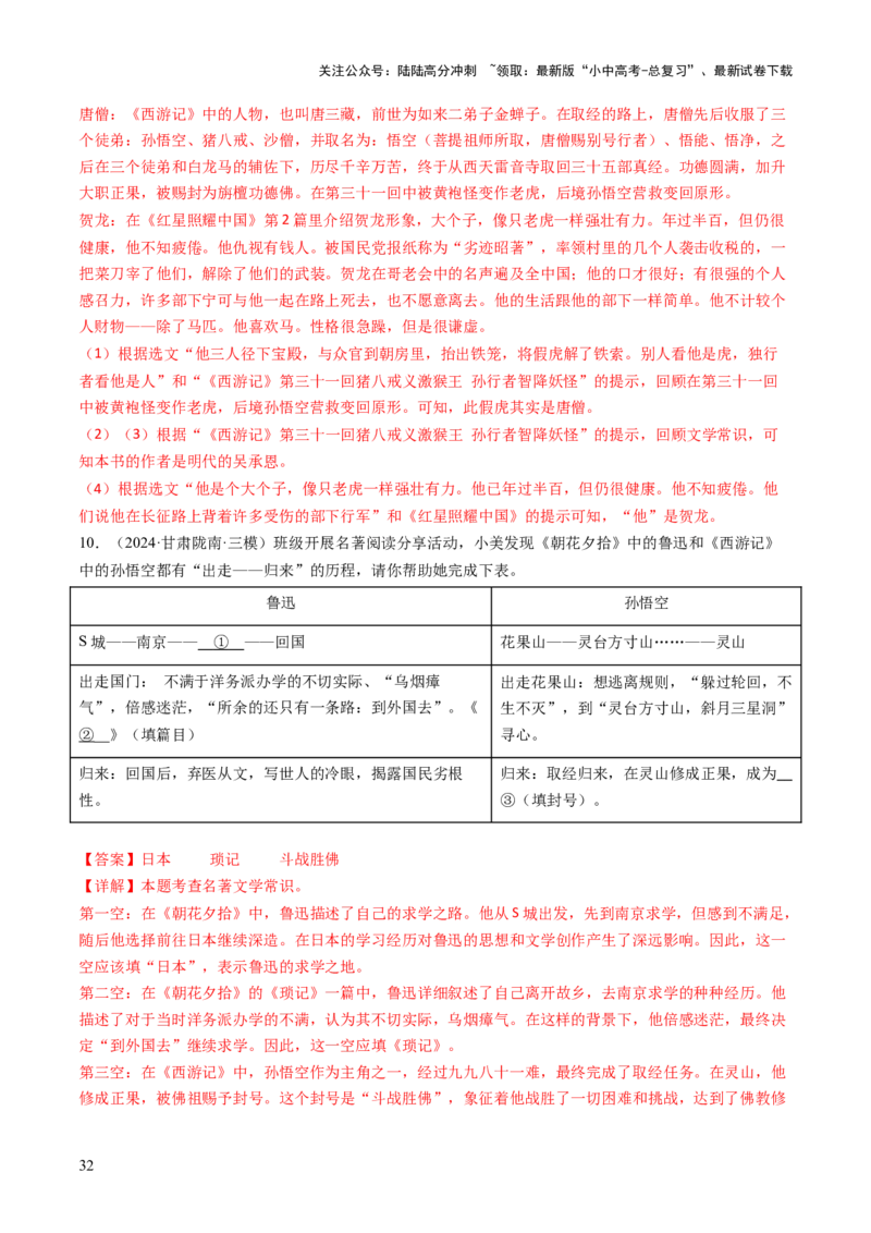 专题04文学文化常识（讲练）（解析版）_02中考总复习（2026版更新中）_01-语文-中考总复习_2025年中考资料_2025中考二轮课件ppt+讲义+练习语文_讲义练习