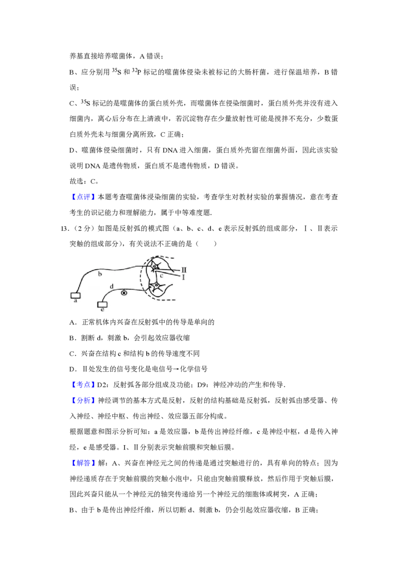 2011年江苏省高考生物试卷解析版_全国卷+地方卷_6.生物_1.生物高考真题试卷_2008-2020年_地方卷_江苏高考生物07-20_A4word版_PDF版（赠送）