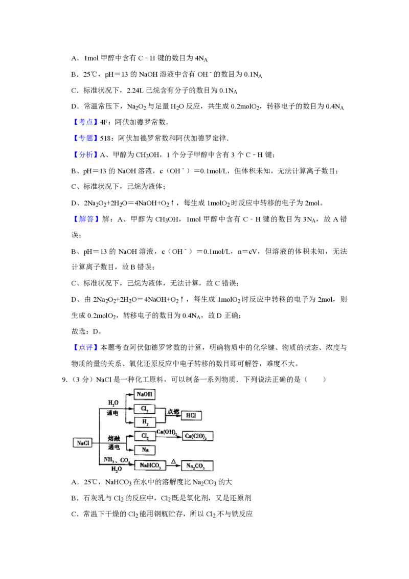 2011年江苏省高考化学试卷解析版_全国卷+地方卷_5.化学_1.化学高考真题试卷_2008-2020年_地方卷_江苏高考化学2008-2020_A4word版_PDF版（赠送）