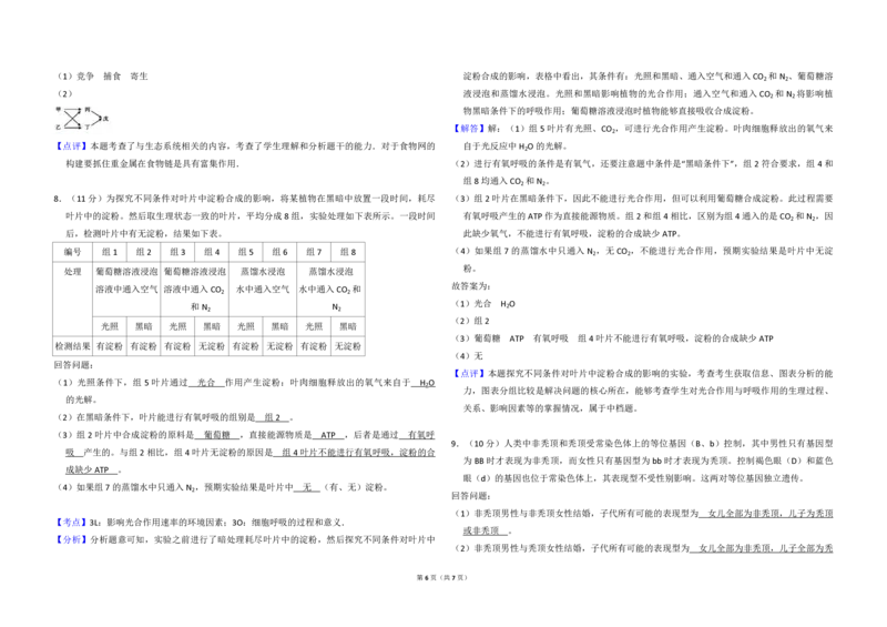 2011年全国统一高考生物试卷（大纲版）（解析版）_全国卷+地方卷_6.生物_1.生物高考真题试卷_2008-2020年_全国卷_全国统一高考生物（新课标ⅱ）08-21_A3word版_PDF版（赠送）
