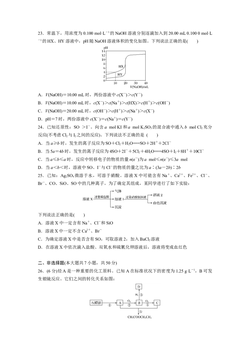 2016年浙江省高考化学10月（原卷版）_全国卷+地方卷_5.化学_1.化学高考真题试卷_2008-2020年_地方卷_浙江高考化学2008-2021_A4word版_原卷版（建议只打印原卷版，解析版手机对答案即可）