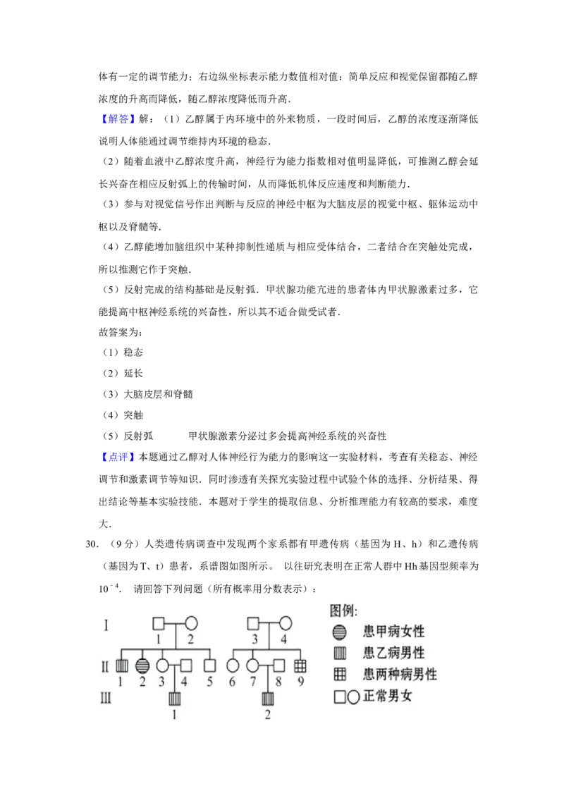 2012年江苏省高考生物试卷解析版_全国卷+地方卷_6.生物_1.生物高考真题试卷_2008-2020年_地方卷_江苏高考生物07-20_A4word版
