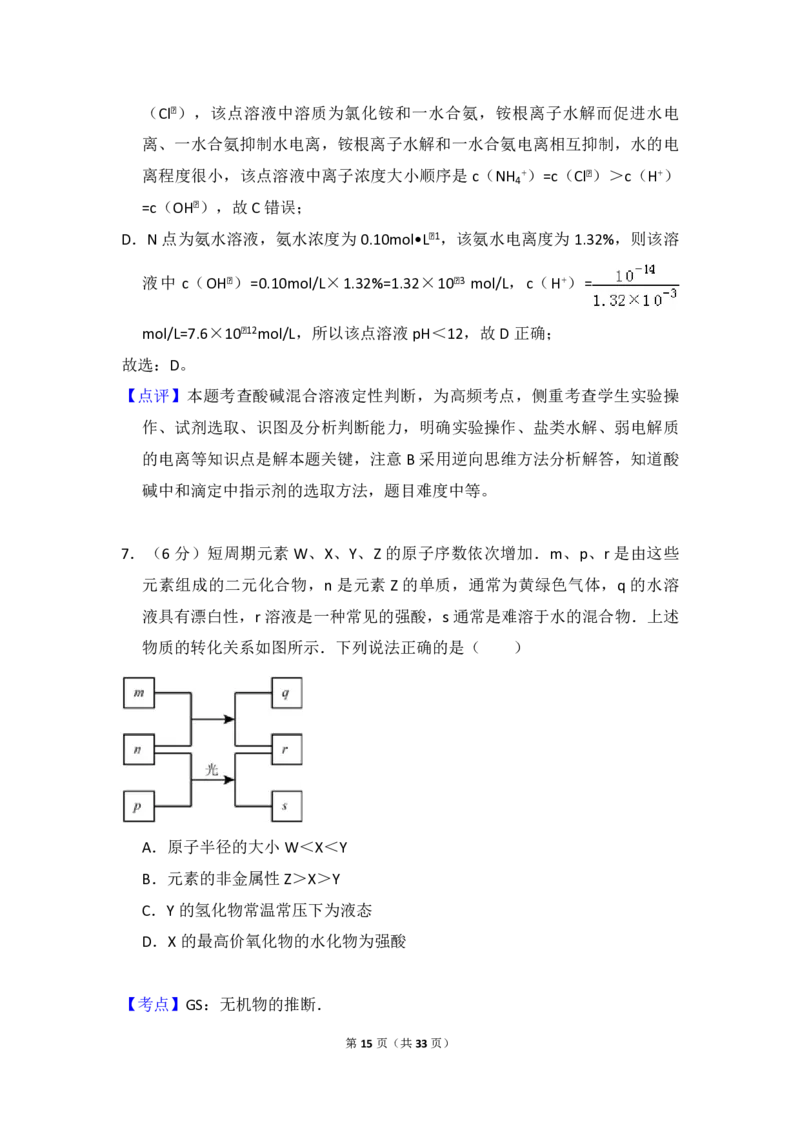 2016年全国统一高考化学试卷（新课标Ⅰ）（解析版）_全国卷+地方卷_5.化学_1.化学高考真题试卷_2008-2020年_全国卷_全国统一高考化学（新课标ⅰ）2008-2021_A4word版_PDF版（赠送）