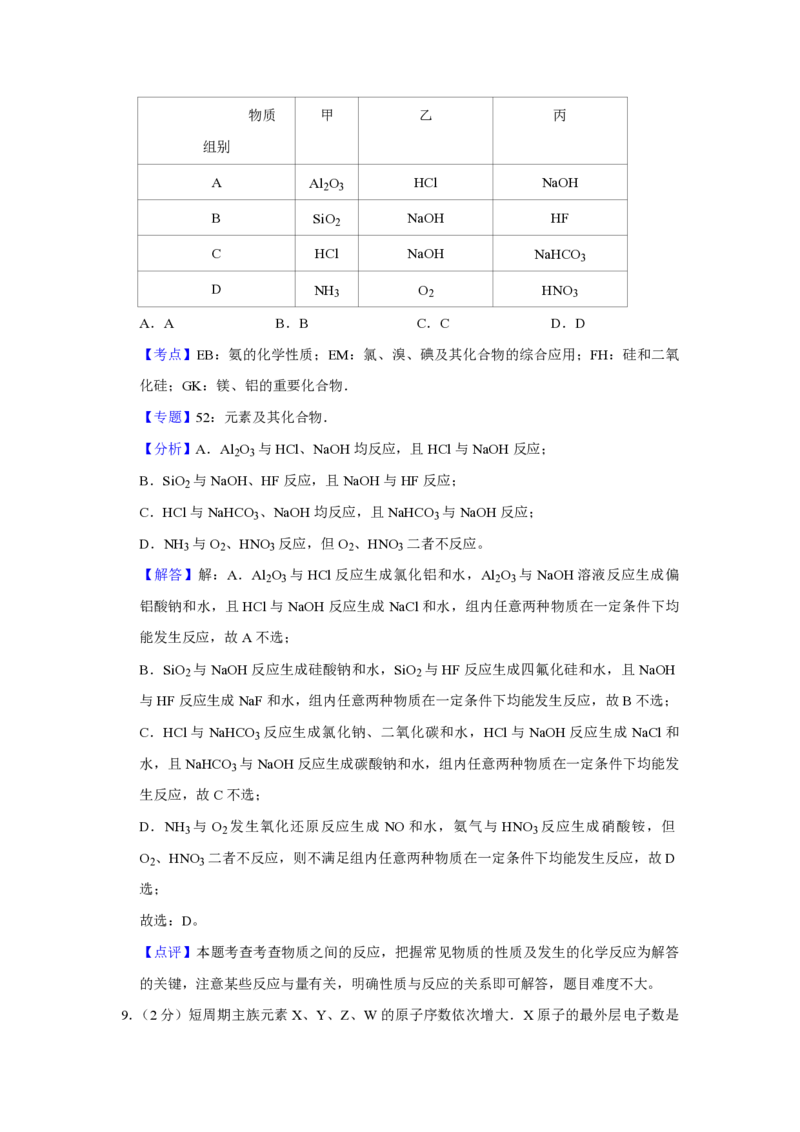 2014年江苏省高考化学试卷解析版_全国卷+地方卷_5.化学_1.化学高考真题试卷_2008-2020年_地方卷_江苏高考化学2008-2020_A4word版_PDF版（赠送）
