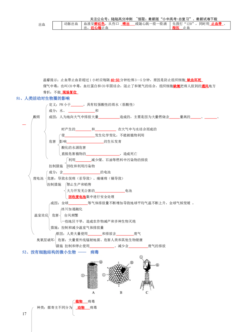 专题04生物圈中的人（背诵版）_02中考总复习（2026版更新中）_08-生物-中考总复习_2025中考复习资料_2025年中考生物知识梳理_专题04生物圈中的人_专题04生物圈中的人
