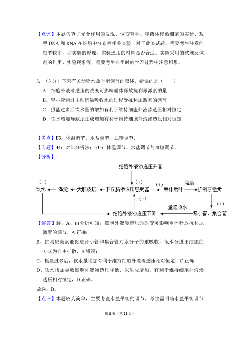 2016年全国统一高考生物试卷（新课标Ⅲ）（解析版）_全国卷+地方卷_6.生物_1.生物高考真题试卷_2008-2020年_全国卷_全国统一高考生物（新课标ⅲ）16-21_A4word版_PDF版赠送）