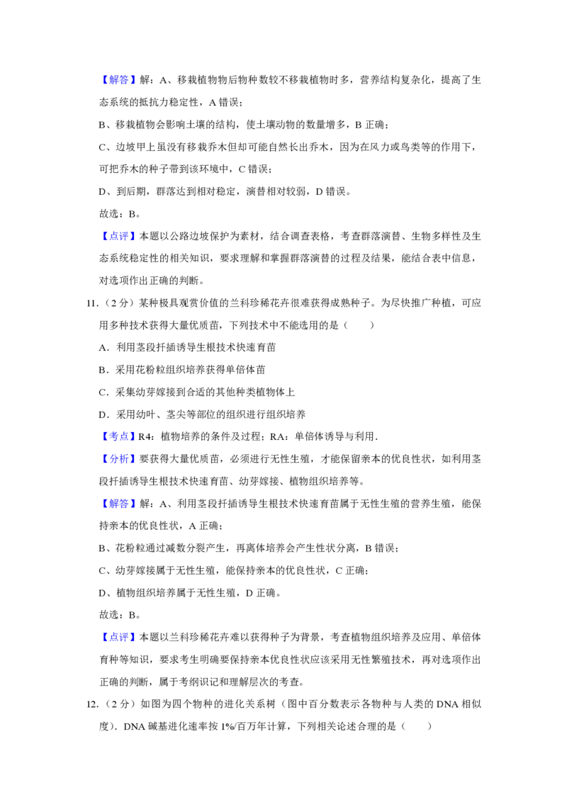 2013年江苏省高考生物试卷解析版_全国卷+地方卷_6.生物_1.生物高考真题试卷_2008-2020年_地方卷_江苏高考生物07-20_A4word版_PDF版（赠送）