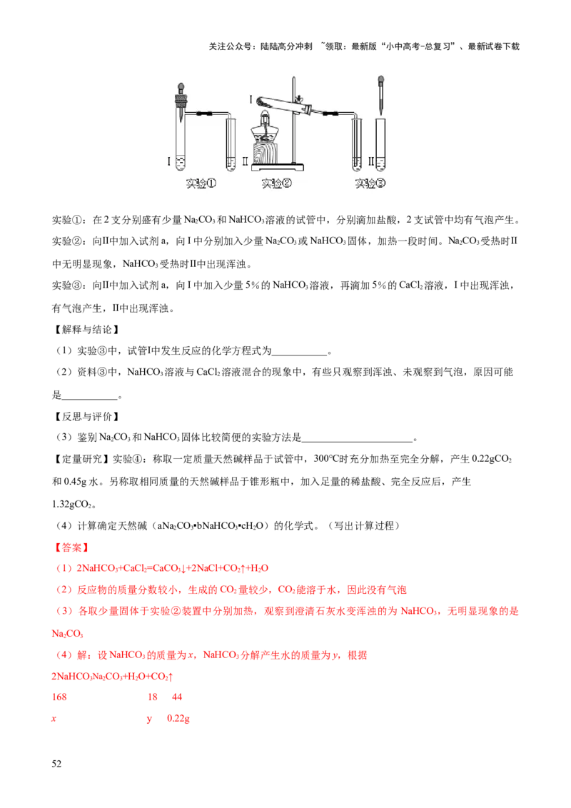 专题08盐化肥（练习）-2024年中考化学一轮复习讲练测（全国通用）（解析版）_02中考总复习（2026版更新中）_05-化学-中考总复习_2024年中考复习资料_一轮复习资料