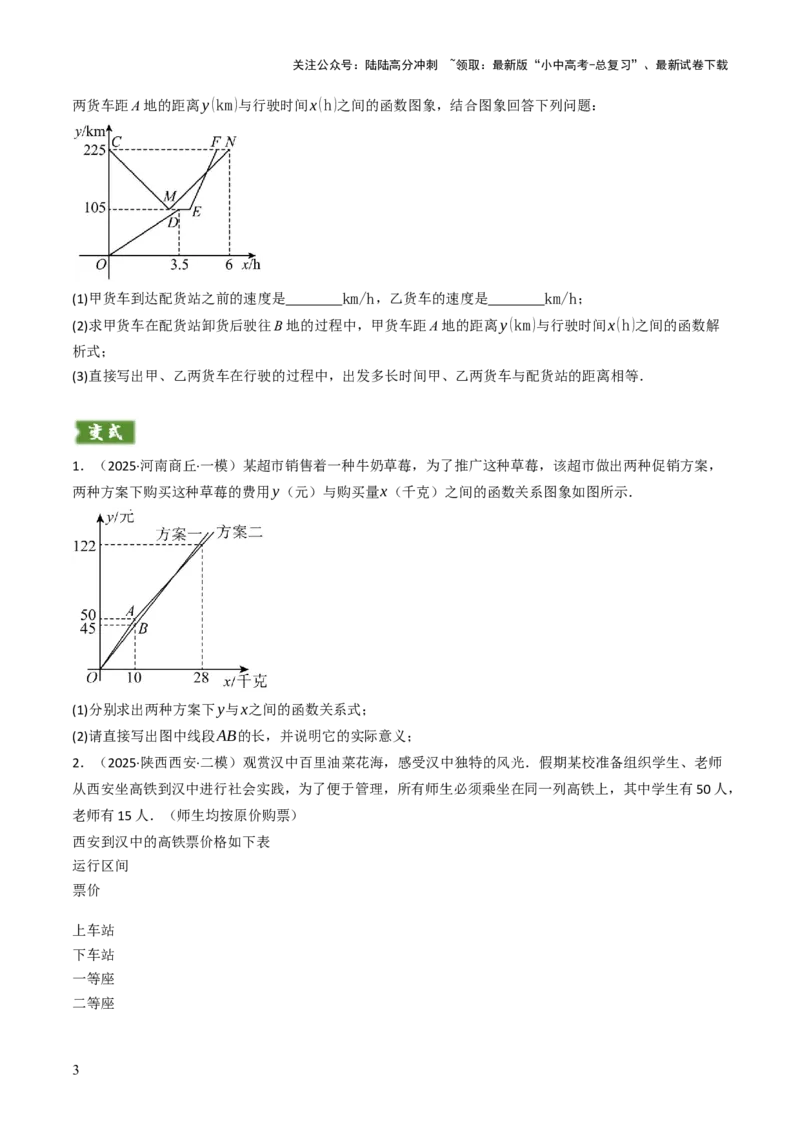 专题05函数的实际应用解答题综合应用（3大函数）（原卷版）_02中考总复习（2026版更新中）_02-数学-中考总复习_2025中考复习资料_2025年中考数学答题方法模板