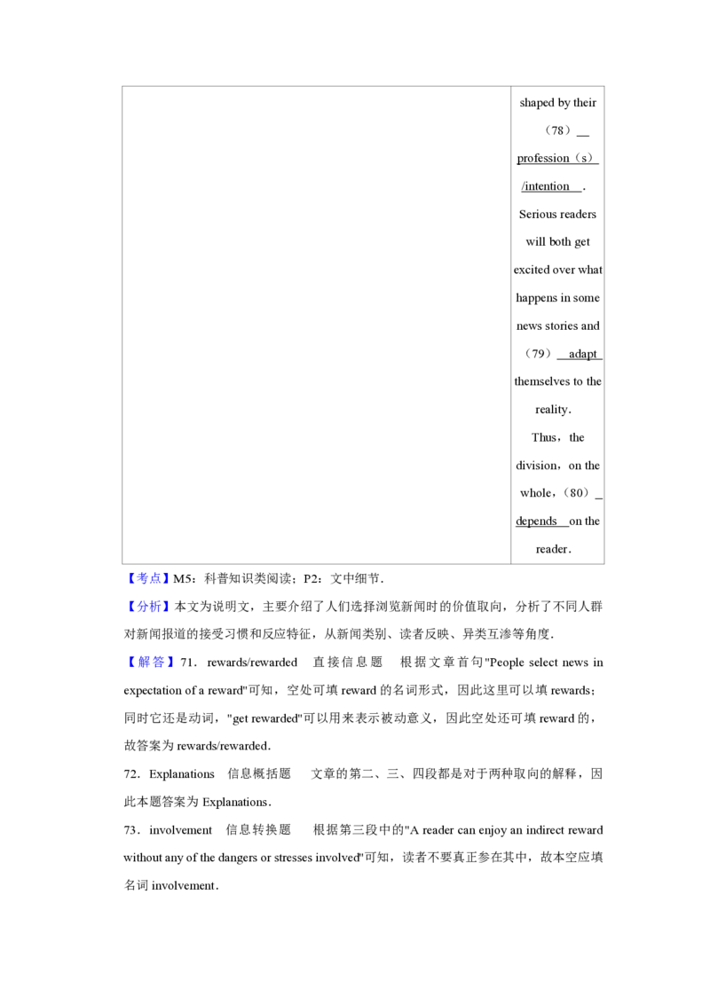 2015年江苏省高考英语试卷解析版_全国卷+地方卷_3.英语_1.英语高考真题试卷_2008-2020年_地方卷_江苏高考英语（题08-21，听力17-21）_A4word版_PDF版（赠送）