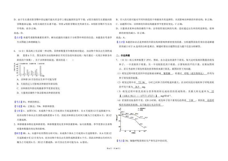2012年全国统一高考生物真题（新课标）（解析版）_全国卷+地方卷_6.生物_1.生物高考真题试卷_2008-2020年_全国卷_全国统一高考生物（新课标ⅱ）08-21_A3word版_PDF版（赠送）