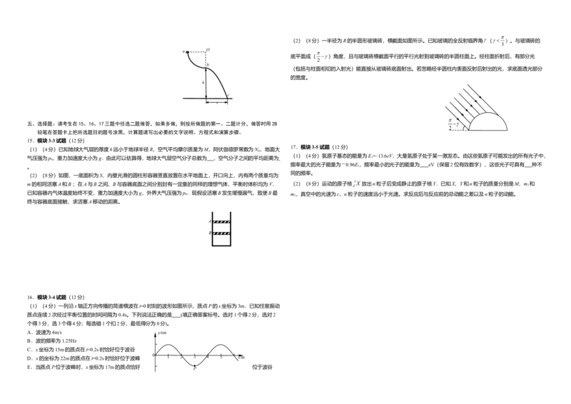 2015年海南高考物理（原卷版）_全国卷+地方卷_4.物理_1.物理高考真题试卷_2008-2020年_地方卷_海南高考物理08-20_A3word版_原卷版（建议只打印原卷版，答案版手机对答案即可）