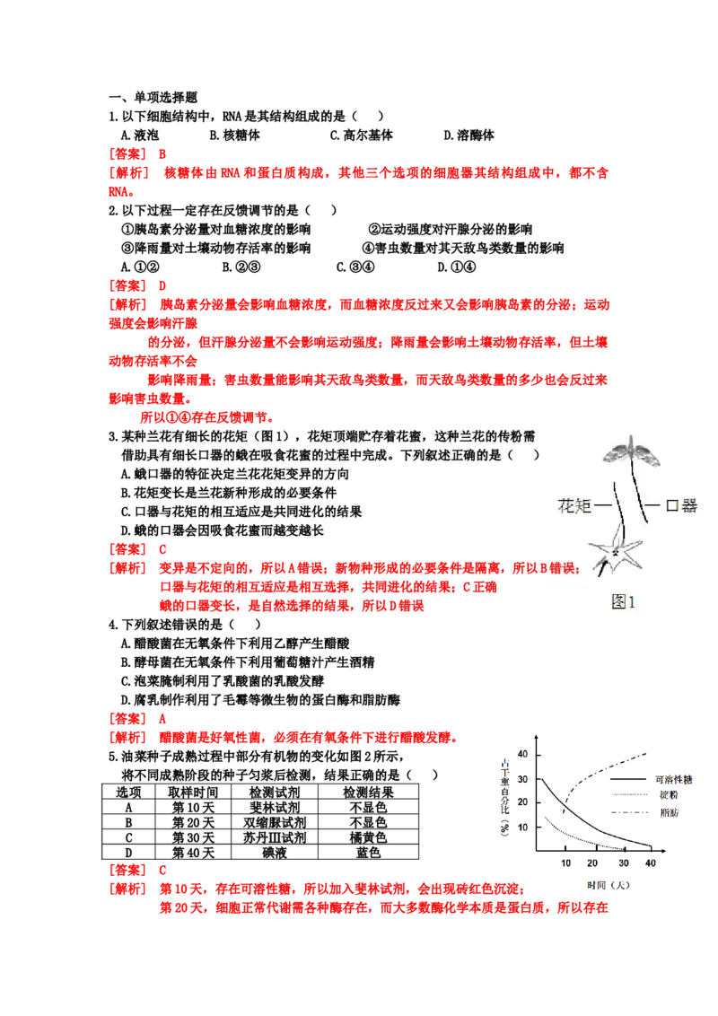 2014广东高考理综生物试卷及答案_全国卷+地方卷_6.生物_1.生物高考真题试卷_2008-2020年_地方卷_广东高考生物08-20