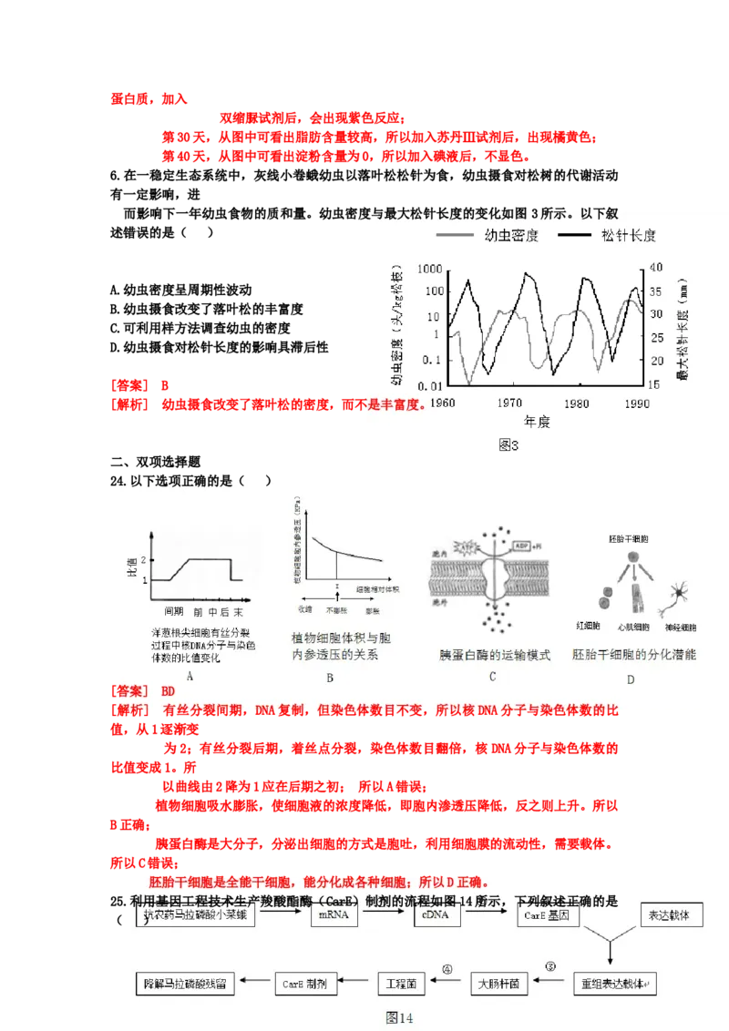 2014广东高考理综生物试卷及答案_全国卷+地方卷_6.生物_1.生物高考真题试卷_2008-2020年_地方卷_广东高考生物08-20