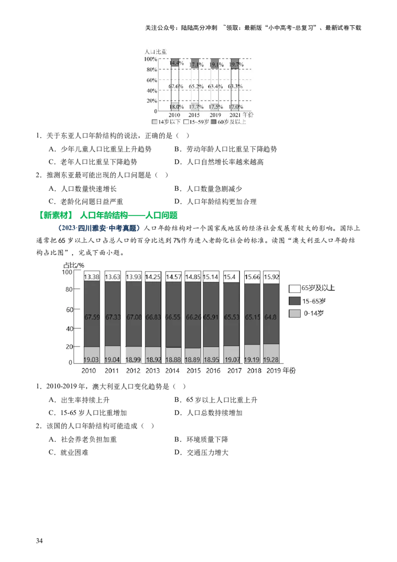 专题06农业、工业、交通、人口和城市（讲练）（原卷版）_02中考总复习（2026版更新中）_09-地理-中考总复习_2025中考地理复习资料_2025中考二轮课件ppt+讲义+练习地理_讲义+练习