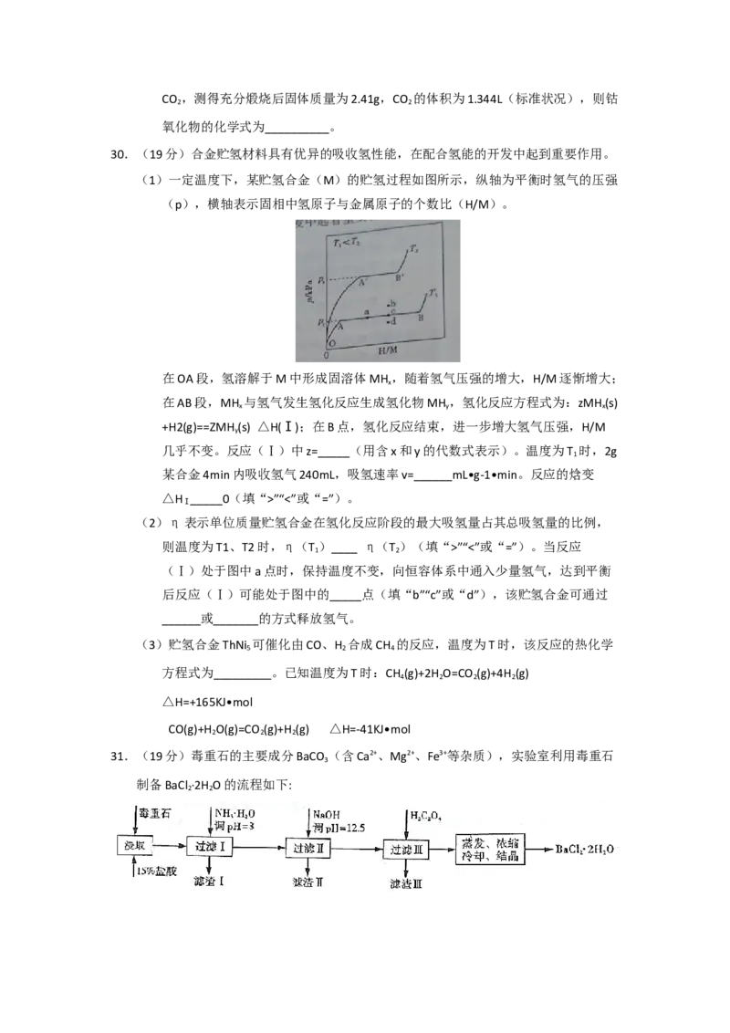 2015年高考真题化学（山东卷）（原卷版）_全国卷+地方卷_5.化学_1.化学高考真题试卷_2008-2020年_地方卷_山东高考化学2008-2021_山东高考化学_A4版