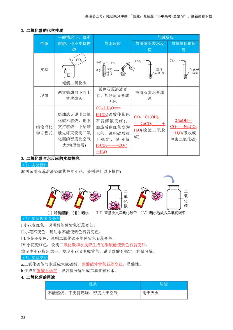 专题04碳和碳的化合物（讲义）（解析版）_02中考总复习（2026版更新中）_05-化学-中考总复习_2024年中考复习资料_一轮复习资料_2024年中考化学一轮复习讲练测（全国通用）