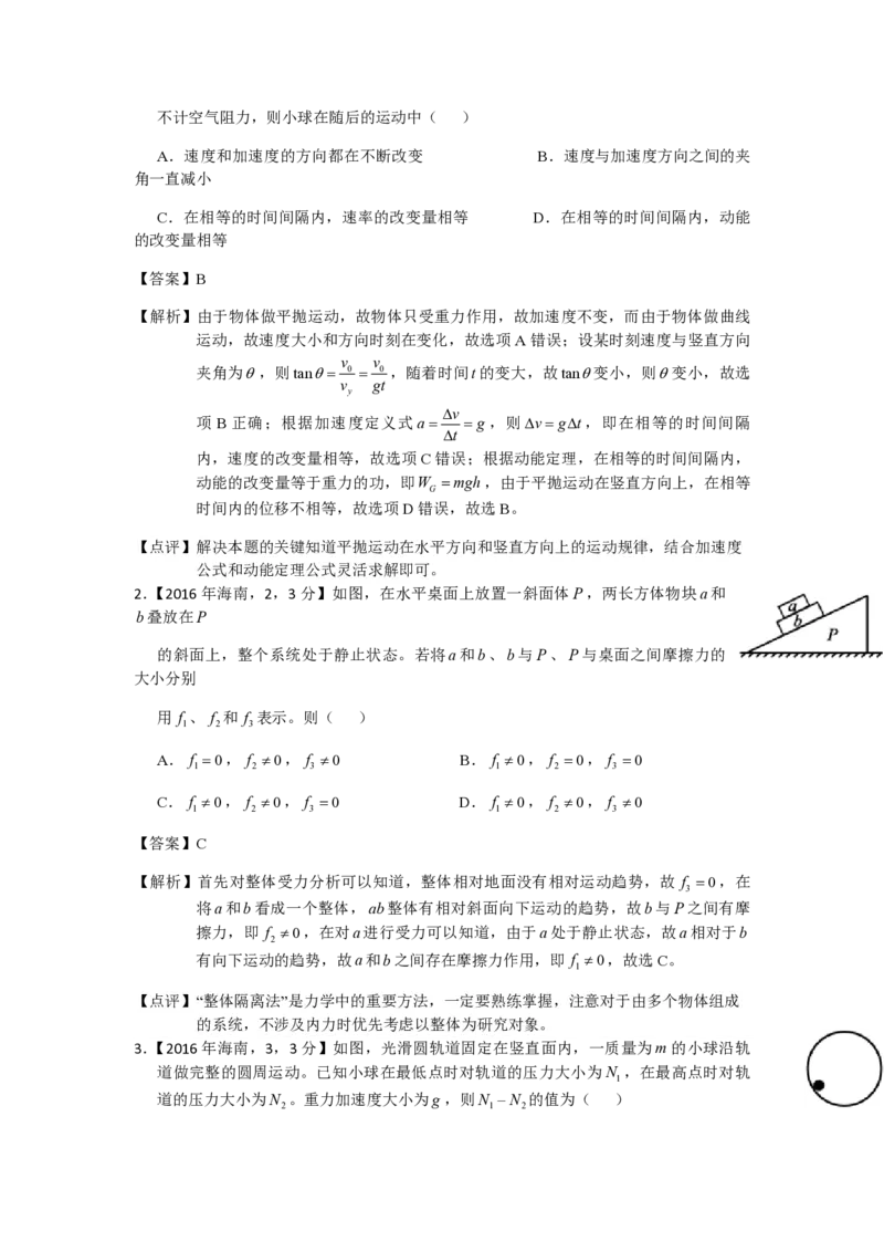 2016年海南高考物理试题及答案_全国卷+地方卷_4.物理_1.物理高考真题试卷_2008-2020年_地方卷_海南高考物理08-20_A4word版_PDF版（赠送）