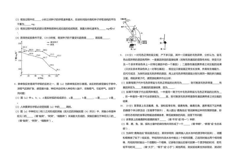 2012年全国统一高考生物真题（新课标）（原卷版）_全国卷+地方卷_6.生物_1.生物高考真题试卷_2008-2020年_全国卷_全国统一高考生物（新课标ⅱ）08-21_A3word版