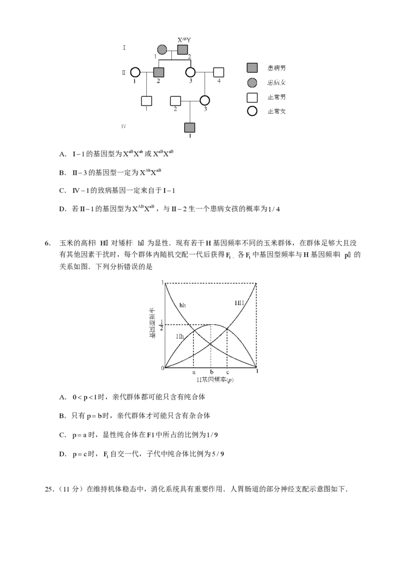 2015年高考真题生物（山东卷）（原卷版）_全国卷+地方卷_6.生物_1.生物高考真题试卷_2008-2020年_地方卷_山东高考生物08-21_山东高考生物_A4版_pdf版
