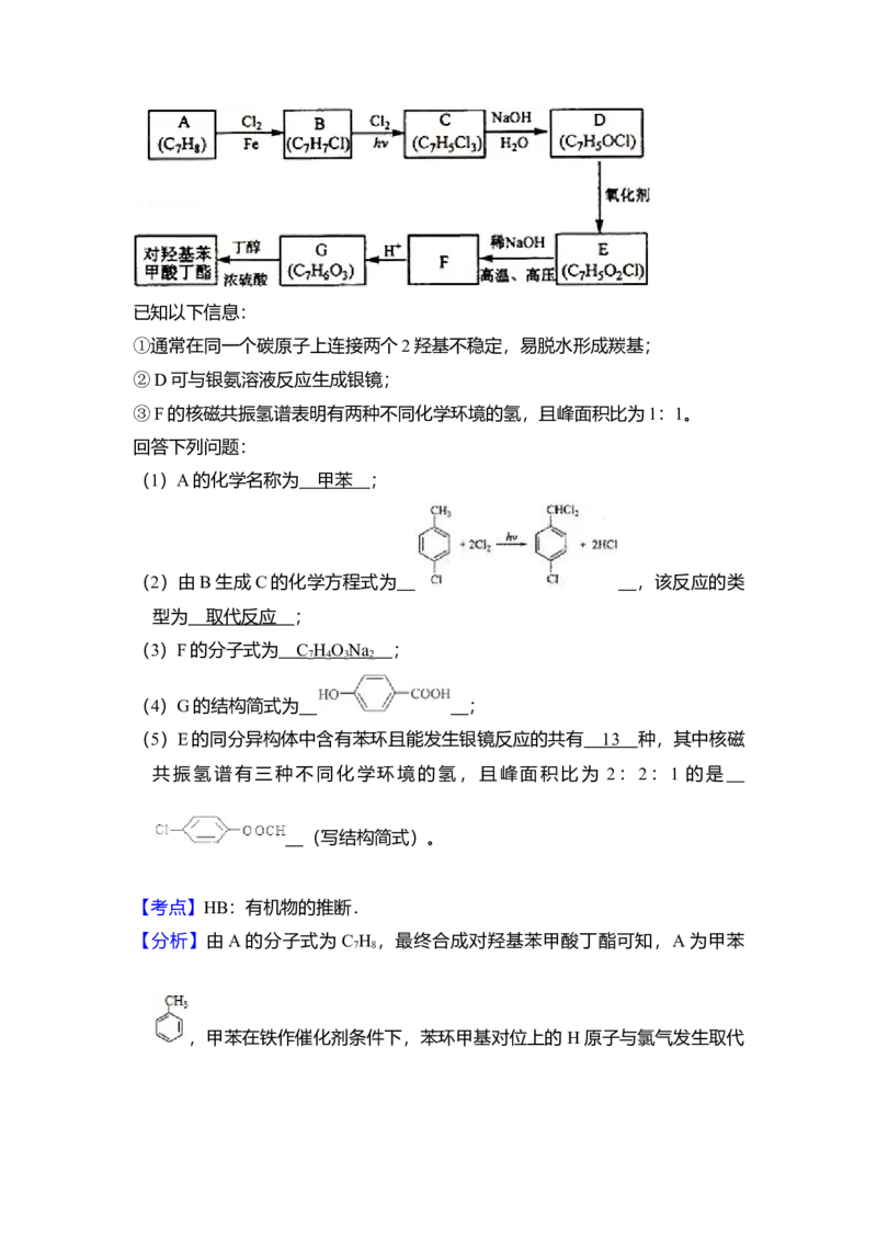 2012年全国统一高考化学真题（新课标）（解析版）_全国卷+地方卷_5.化学_1.化学高考真题试卷_2008-2020年_全国卷_全国统一高考化学（新课标ⅰ）2008-2021_A4word版