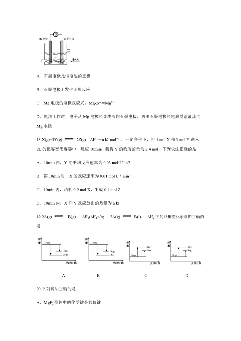 2016年浙江省高考化学4月（原卷版）_全国卷+地方卷_5.化学_1.化学高考真题试卷_2008-2020年_地方卷_浙江高考化学2008-2021_A4word版_PDF版（赠送）