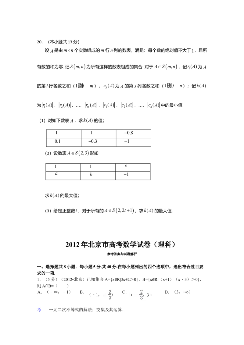 2012年北京高考理科数学试题及答案_全国卷+地方卷_2.数学_1.数学高考真题试卷_2008-2020年_地方卷_地方卷高考理科数学_北京理科数学08-20