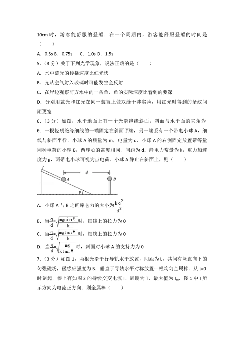 2014年浙江省高考物理（原卷版）_全国卷+地方卷_4.物理_1.物理高考真题试卷_2008-2020年_地方卷_浙江高考物理08-21_A4word版_PDF版（赠送）