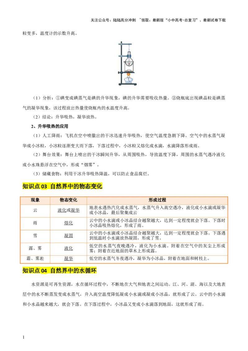 专题04物态变化（4大模块知识清单+5个易混易错+3种方法技巧+典例真题精析）（解析版）_02中考总复习（2026版更新中）_04-物理-中考总复习_2025年中考复习资料_2025年中考物理一轮知识梳理