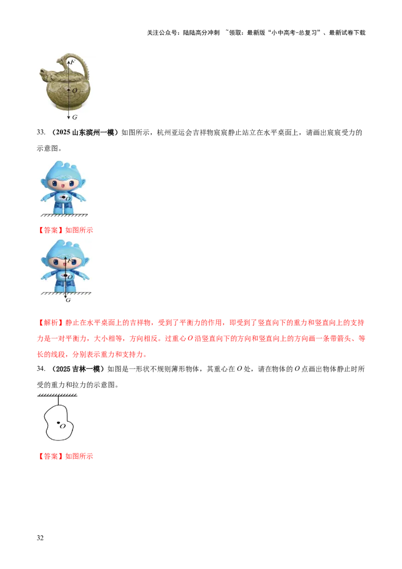 专题05平衡力（含相互作用力）与摩擦力问题（解析版）_02中考总复习（2026版更新中）_04-物理-中考总复习_2025年中考复习资料_2025年中考物理答题方法模板