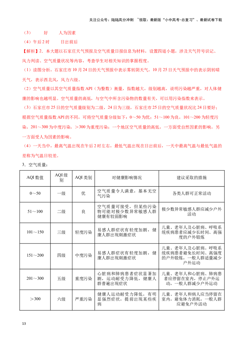 专题06世界气温、降水和气候图-备战2024年中考地理识图速记手册与变式演练（全国通用）（解析版）_02中考总复习（2026版更新中）_09-地理-中考总复习_2024年中考复习资料_专项复习资料