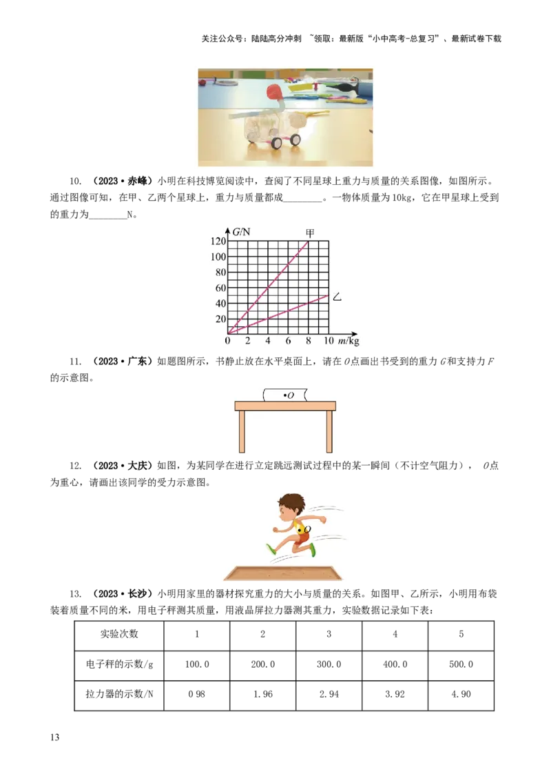 专题08力（8题型）（练习）（原卷版）_02中考总复习（2026版更新中）_04-物理-中考总复习_2024年中考复习资料_一轮复习_课件+讲义+练习2024年中考物理一轮复习讲练测（全国通用）